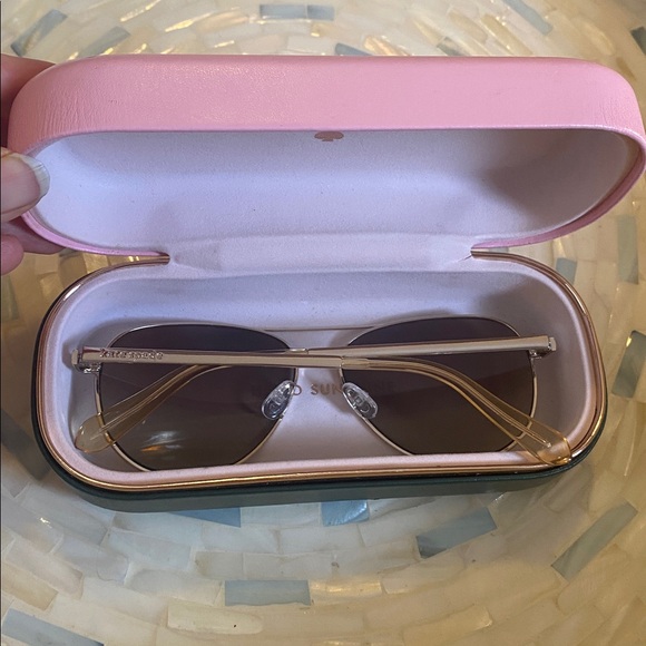 kate spade Other - Kate Spade Women's Sunglasses Gold Black Metal Aviator Frame AVALINE2/S 0RHL HA